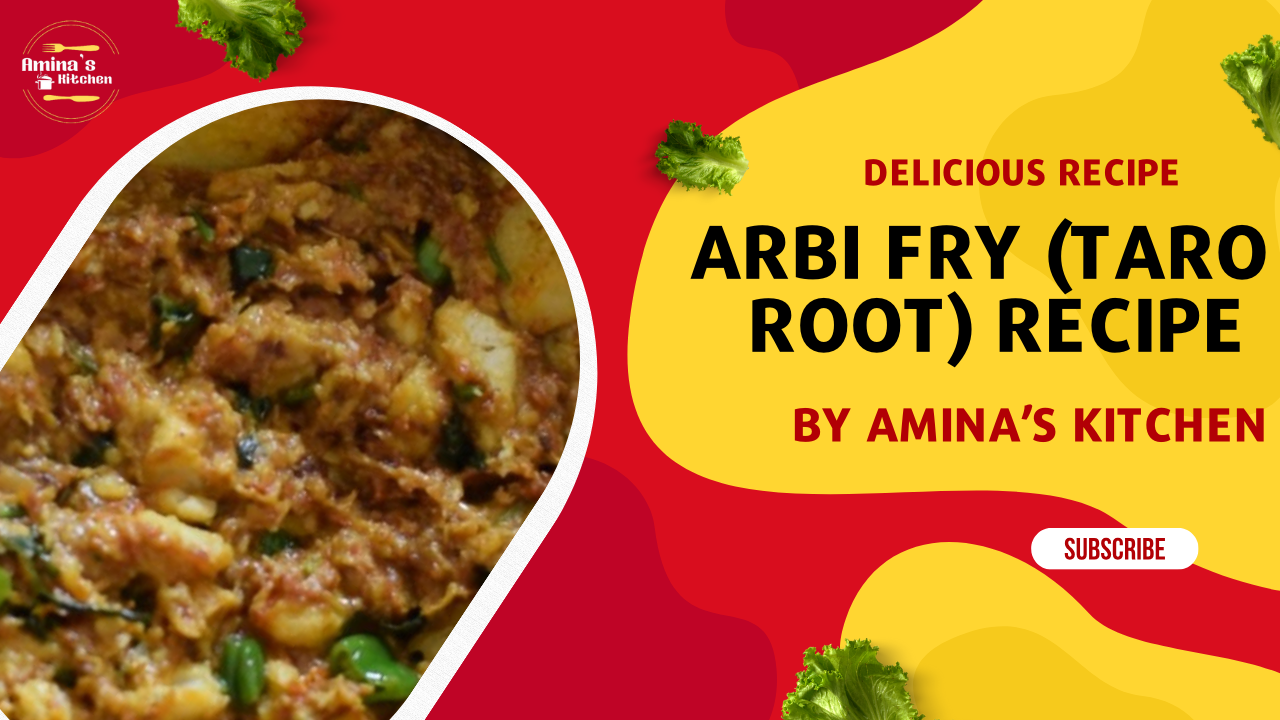 Arbi Fry (Taro root) Recipe By Amina’s Kitchen