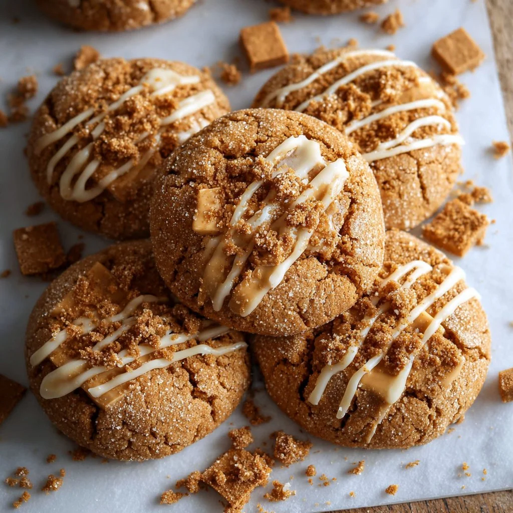 Biscoff cheesecake cookies with a creamy texture and cookie butter flavor
