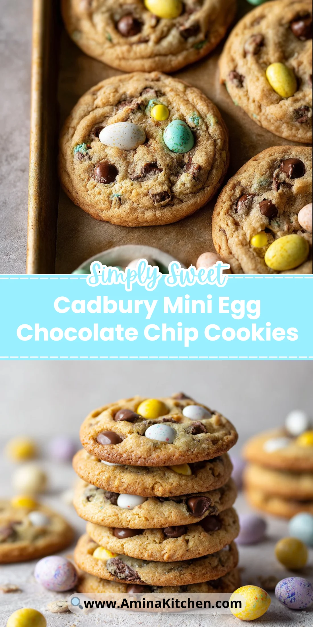 Cadbury Mini Egg Chocolate Chip Cookies