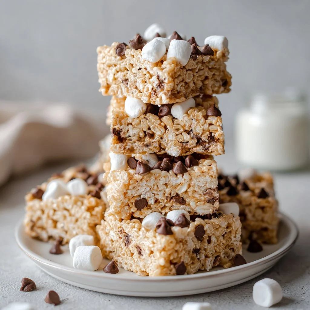 Chewy Chocolate Chip Rice Crispy Treats