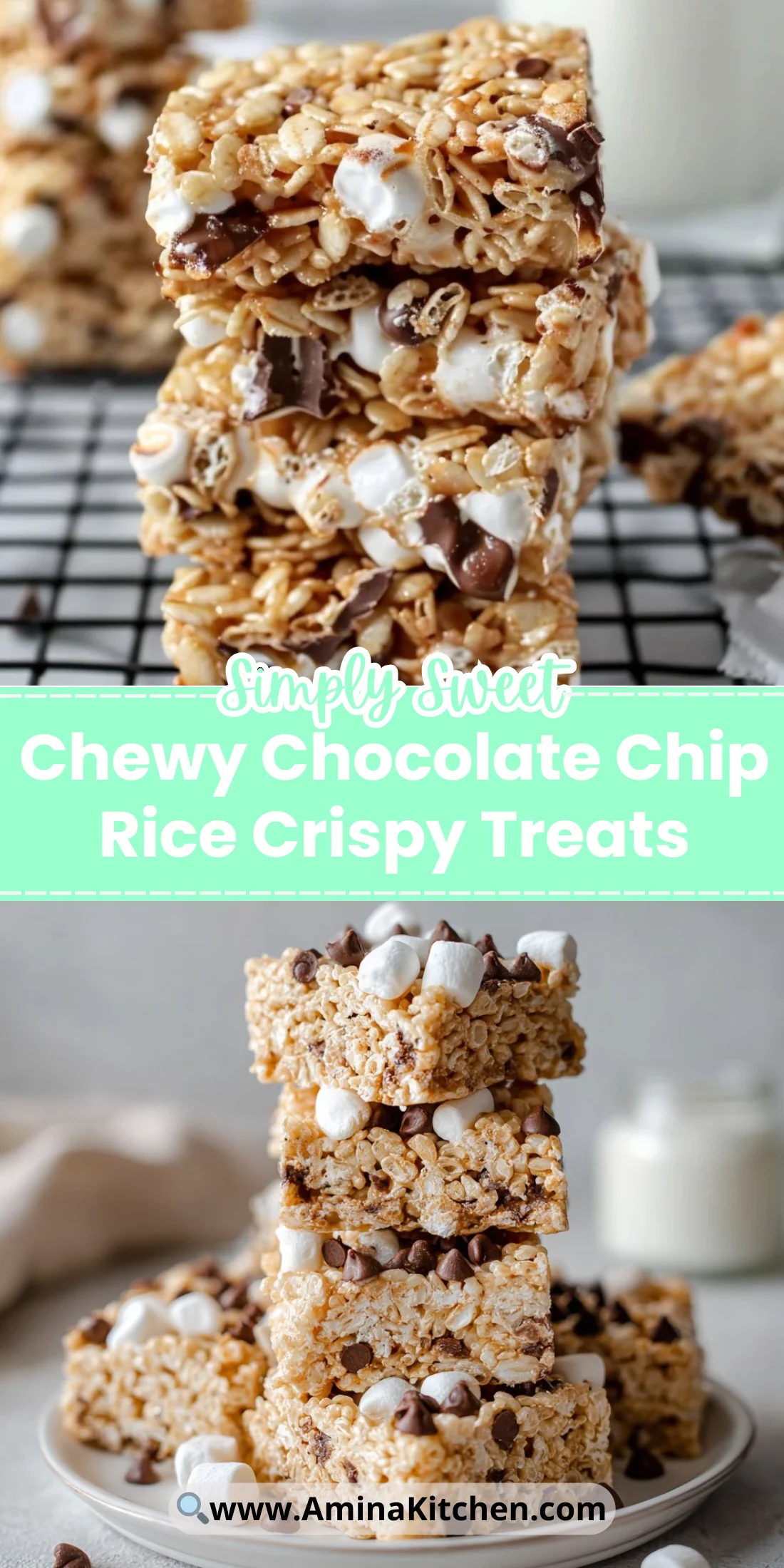 Chewy Chocolate Chip Rice Crispy Treats
