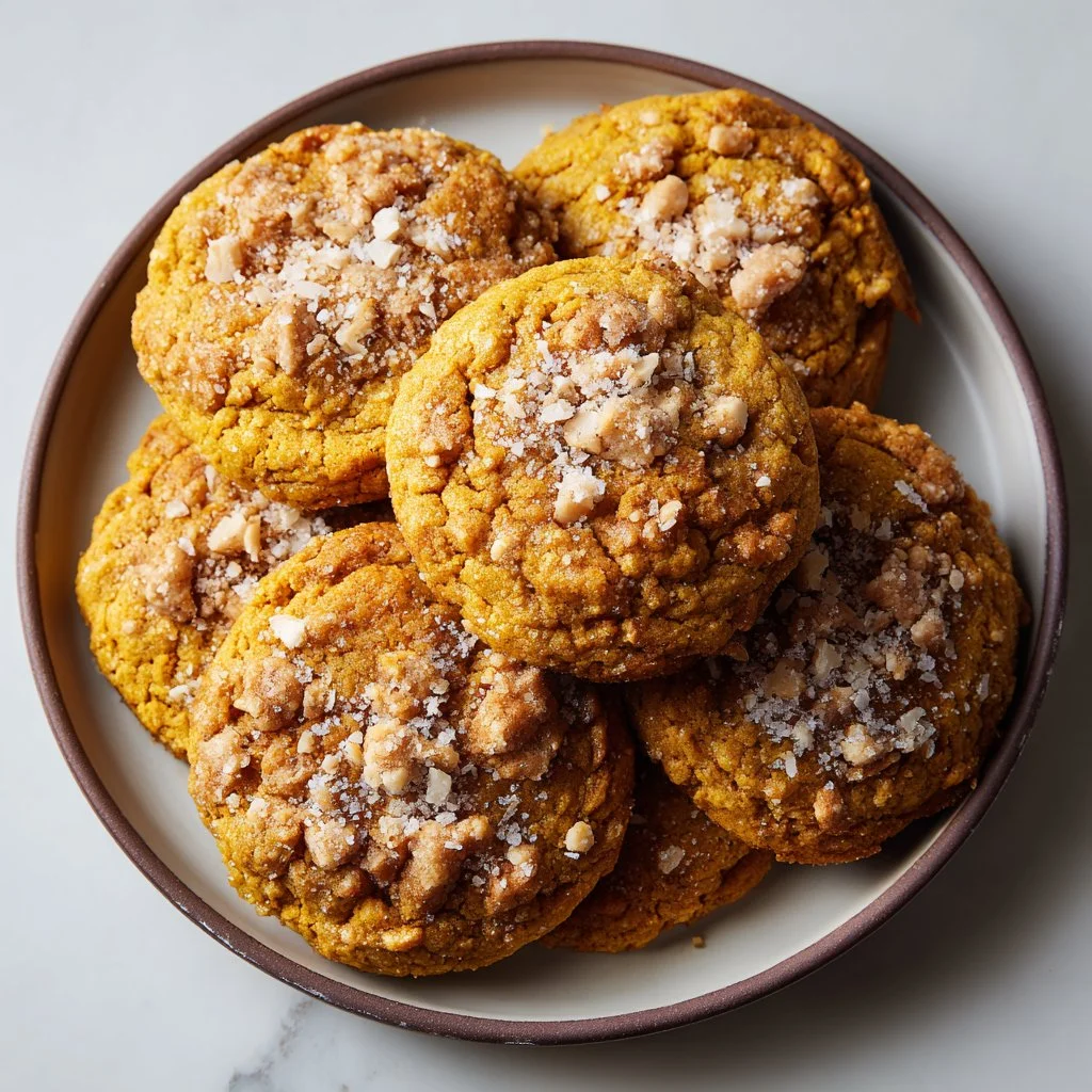 Chewy Pumpkin Streusel Cookies