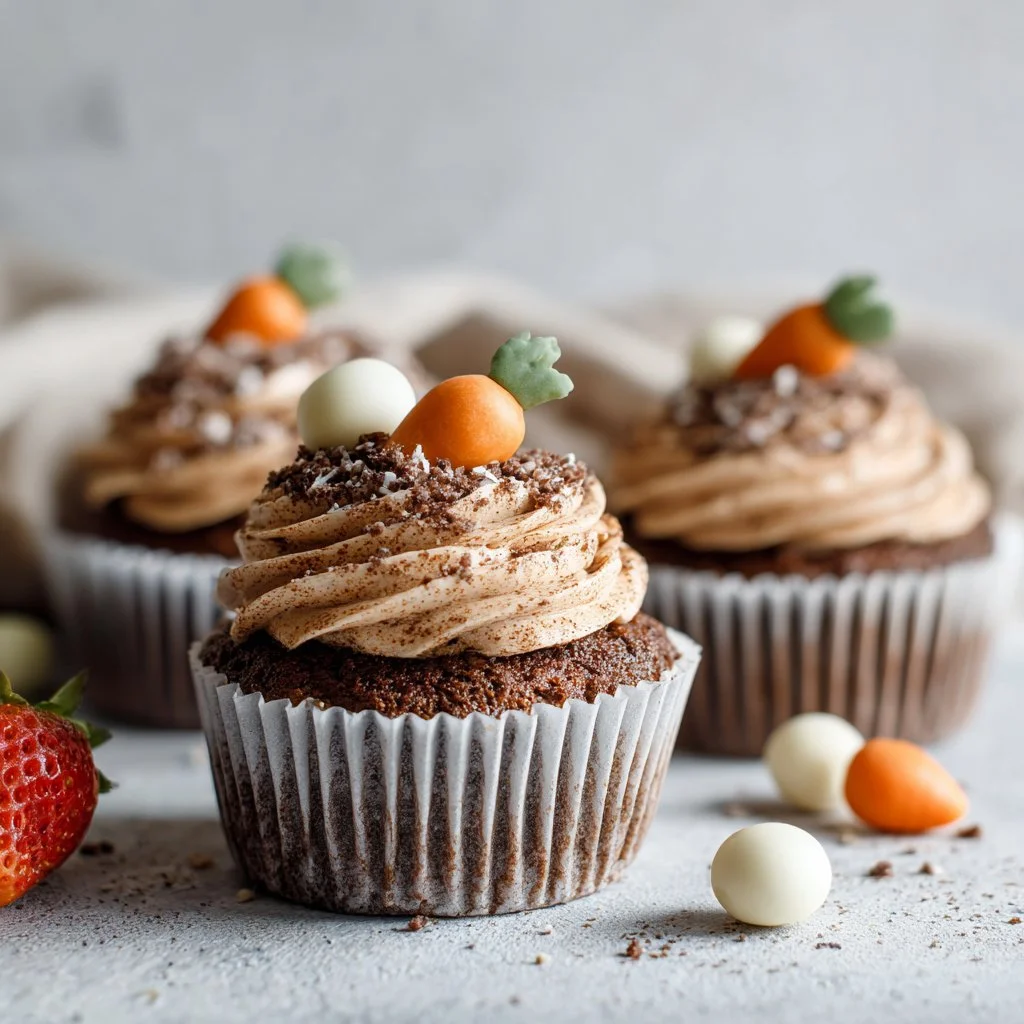 Chocolate Carrot Patch Cupcakes