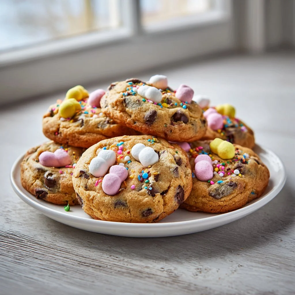 Chocolate Chip Peep Stuffed Easter Cookies