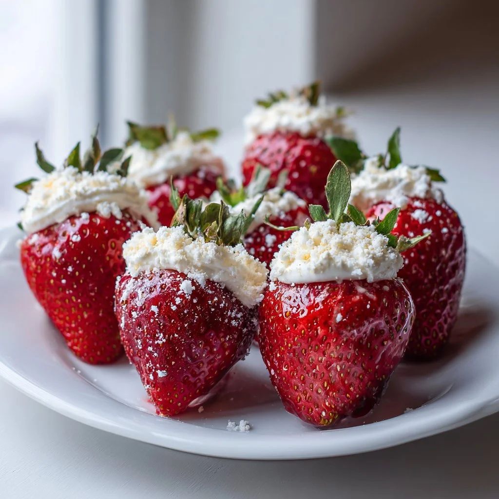 Deviled Strawberries (Made with a Cheesecake Filling)