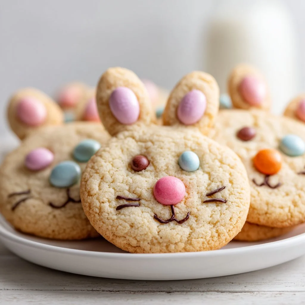 Easter Bunny M&M Cookies
