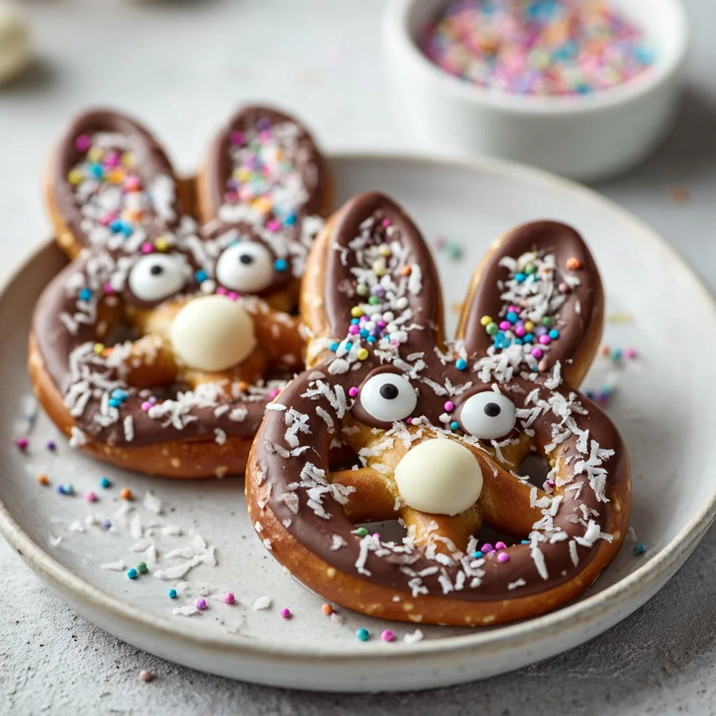 Easter Bunny Pretzel Treats