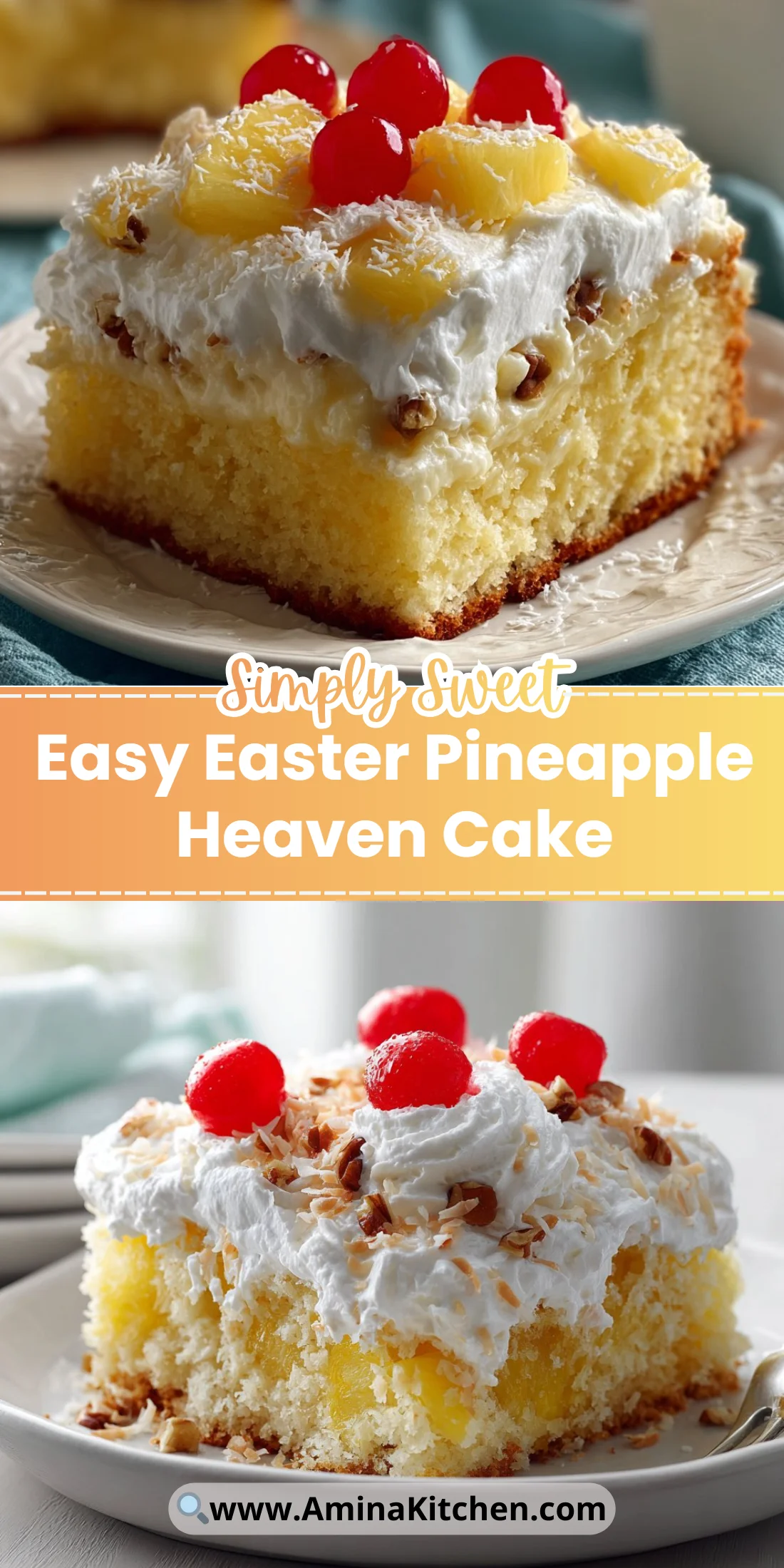 Easy Easter Pineapple Heaven Cake