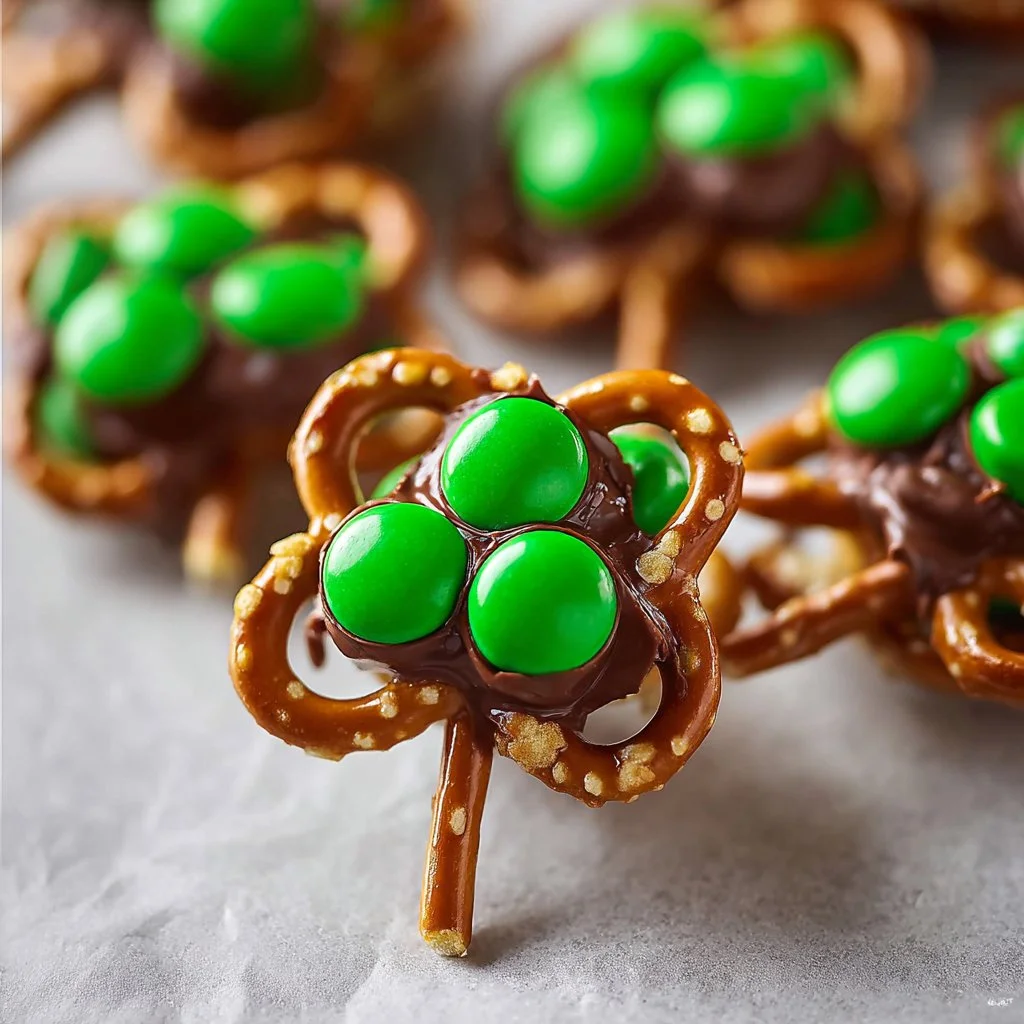 Easy Shamrock Pretzel Bites served as a festive St. Patrick's Day snack