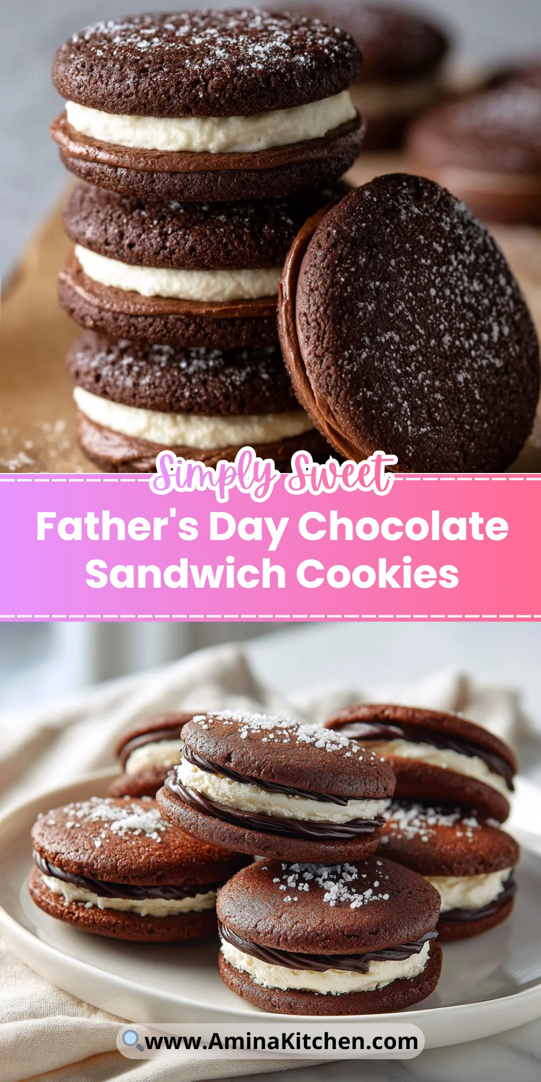Father's Day Chocolate Sandwich Cookies