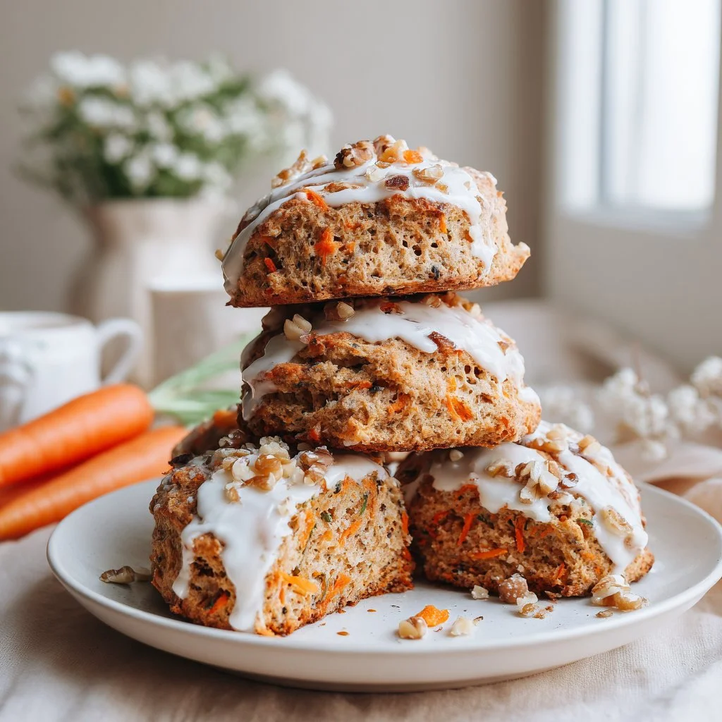 Fluffy Easter Carrot Cake Scones