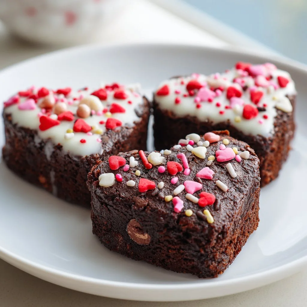 Fudgy Heart Brownies