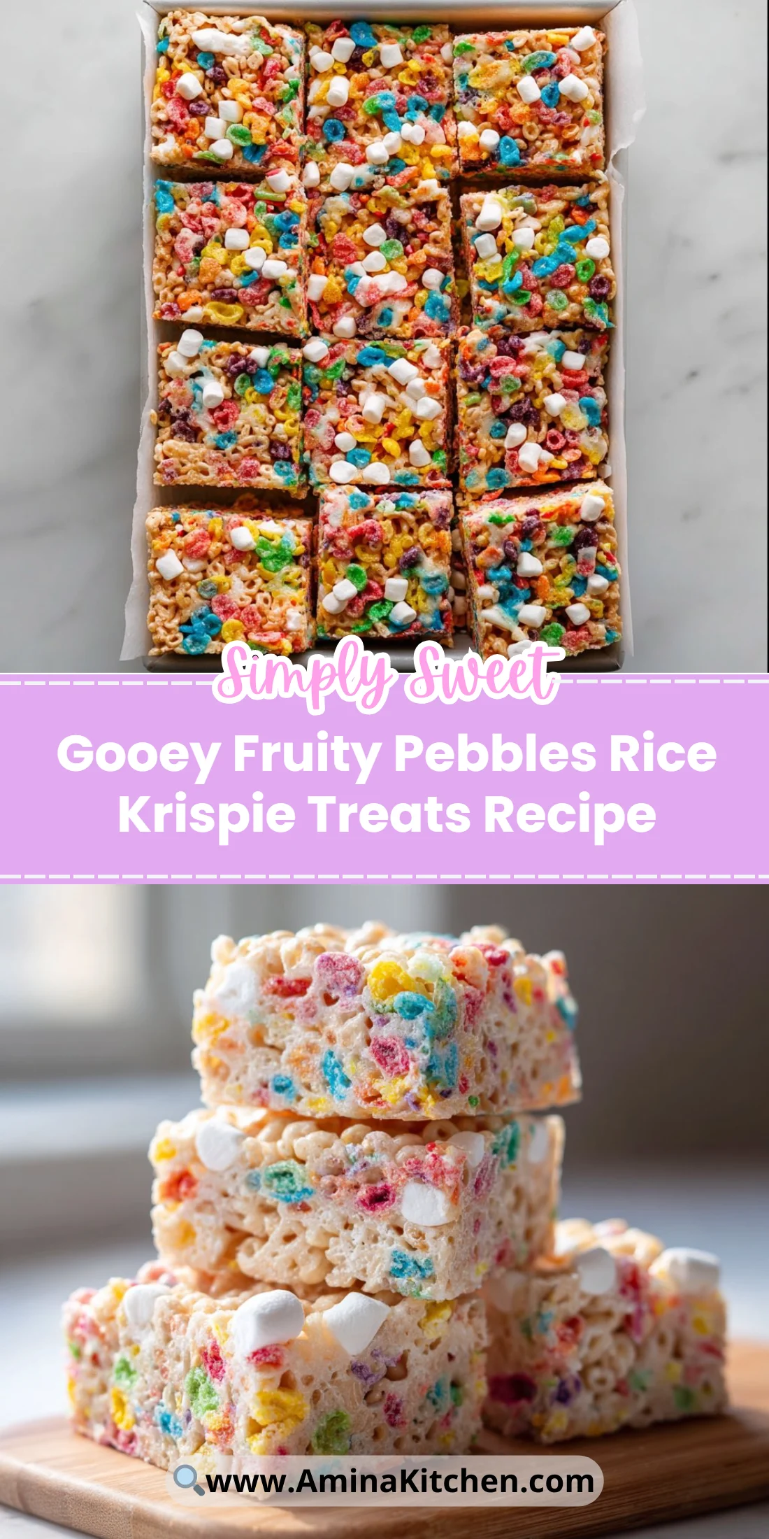 Gooey Fruity Pebbles Rice Krispie Treats Recipe