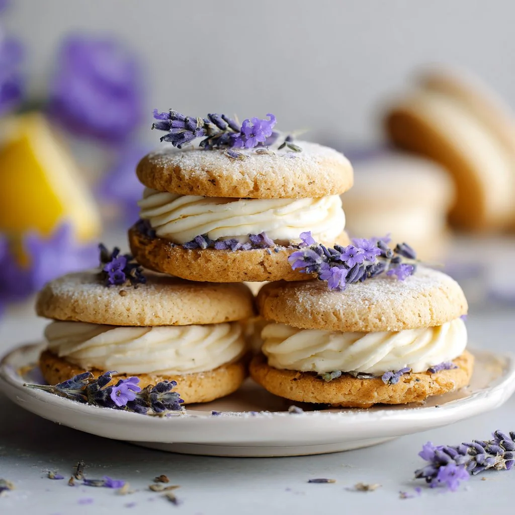 Lemon Lavender Sandwich Cookies