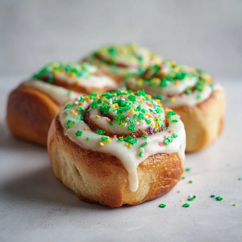 Lucky Green St. Patrick's Day Cinnamon Rolls