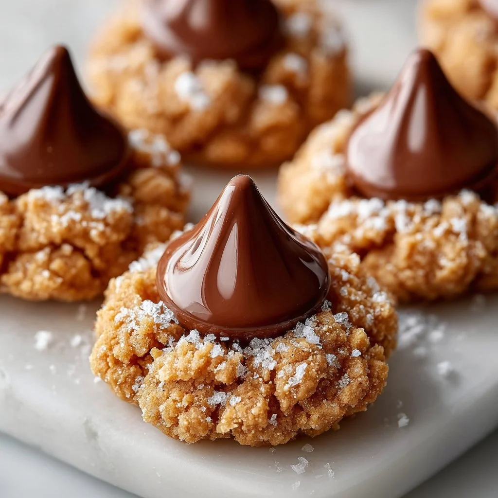 No-Bake Cookie Butter Blossoms with a sweet topping