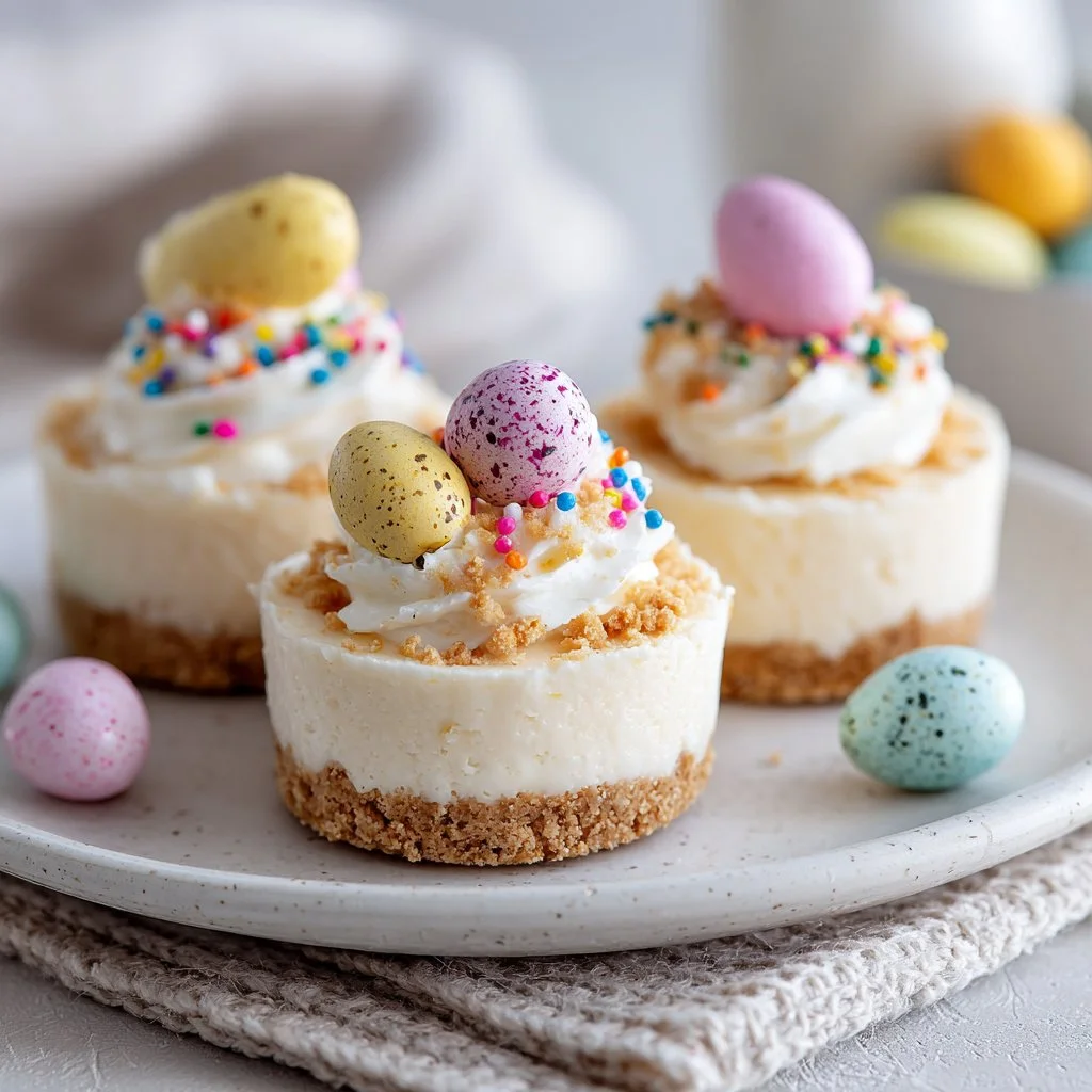 No-Bake Easter Cheesecakes