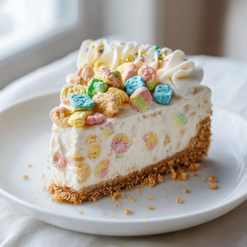 No-Bake Lucky Charms Cheesecake