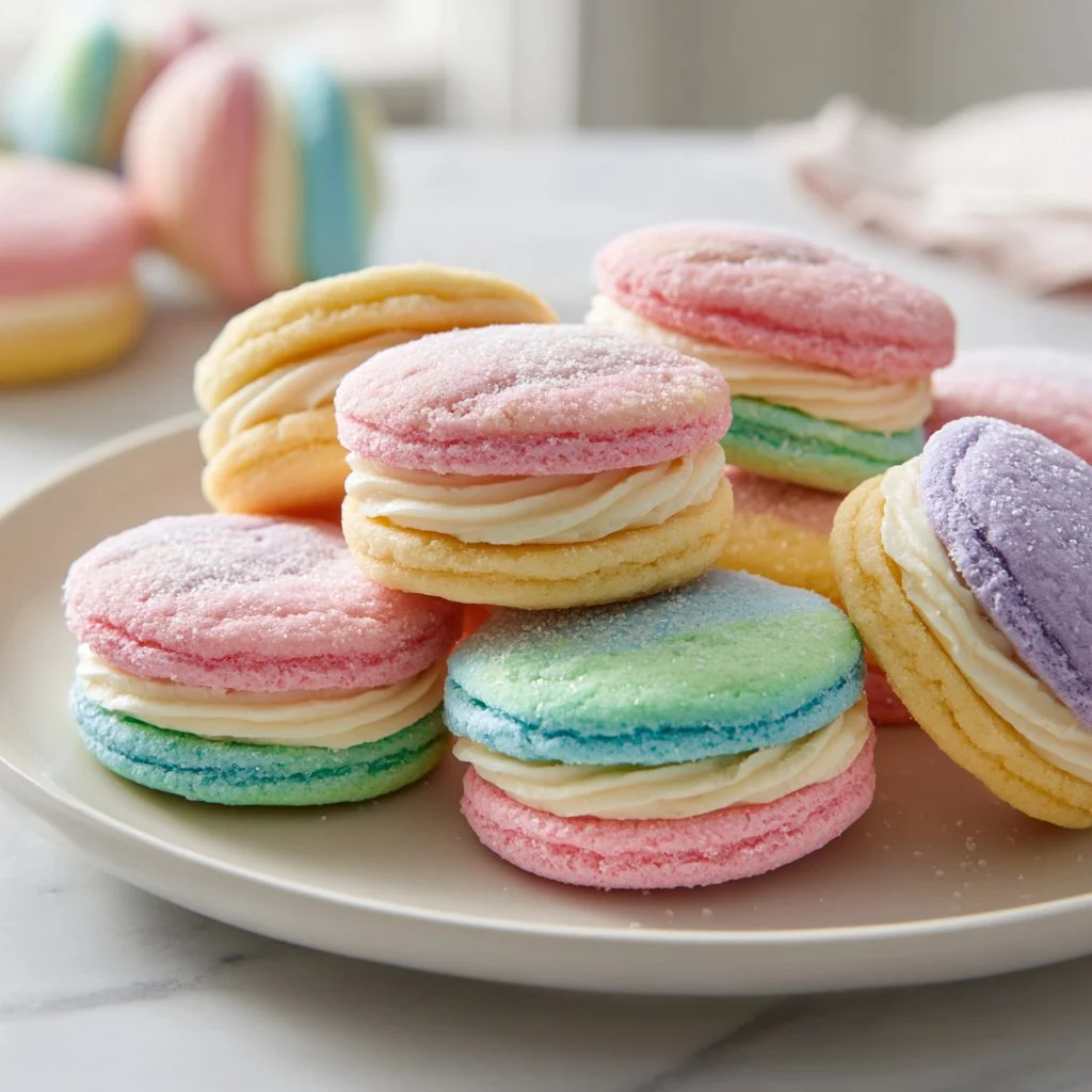 Pastel Sugar Cookie Sandwiches Recipe
