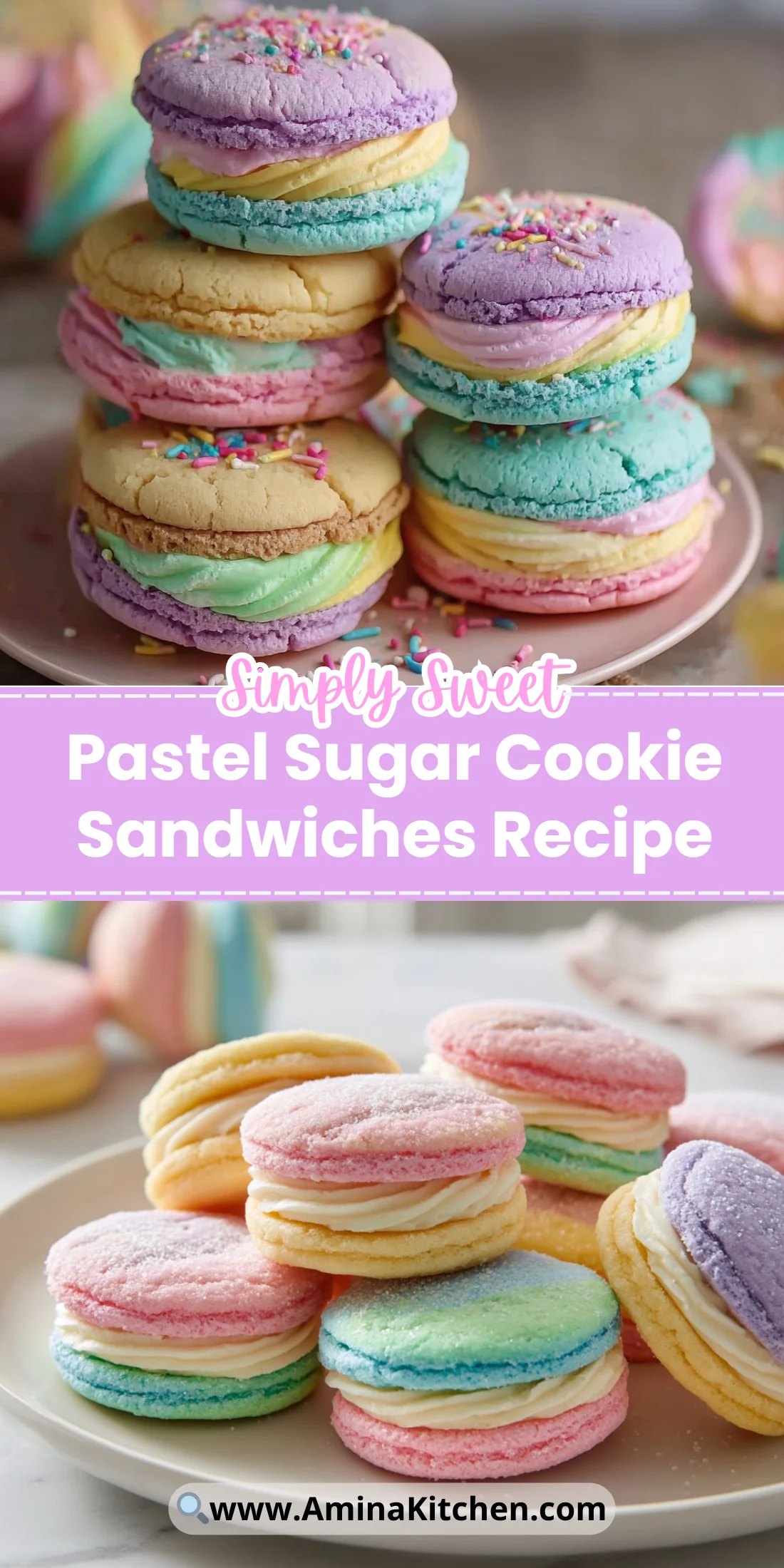 Pastel Sugar Cookie Sandwiches Recipe
