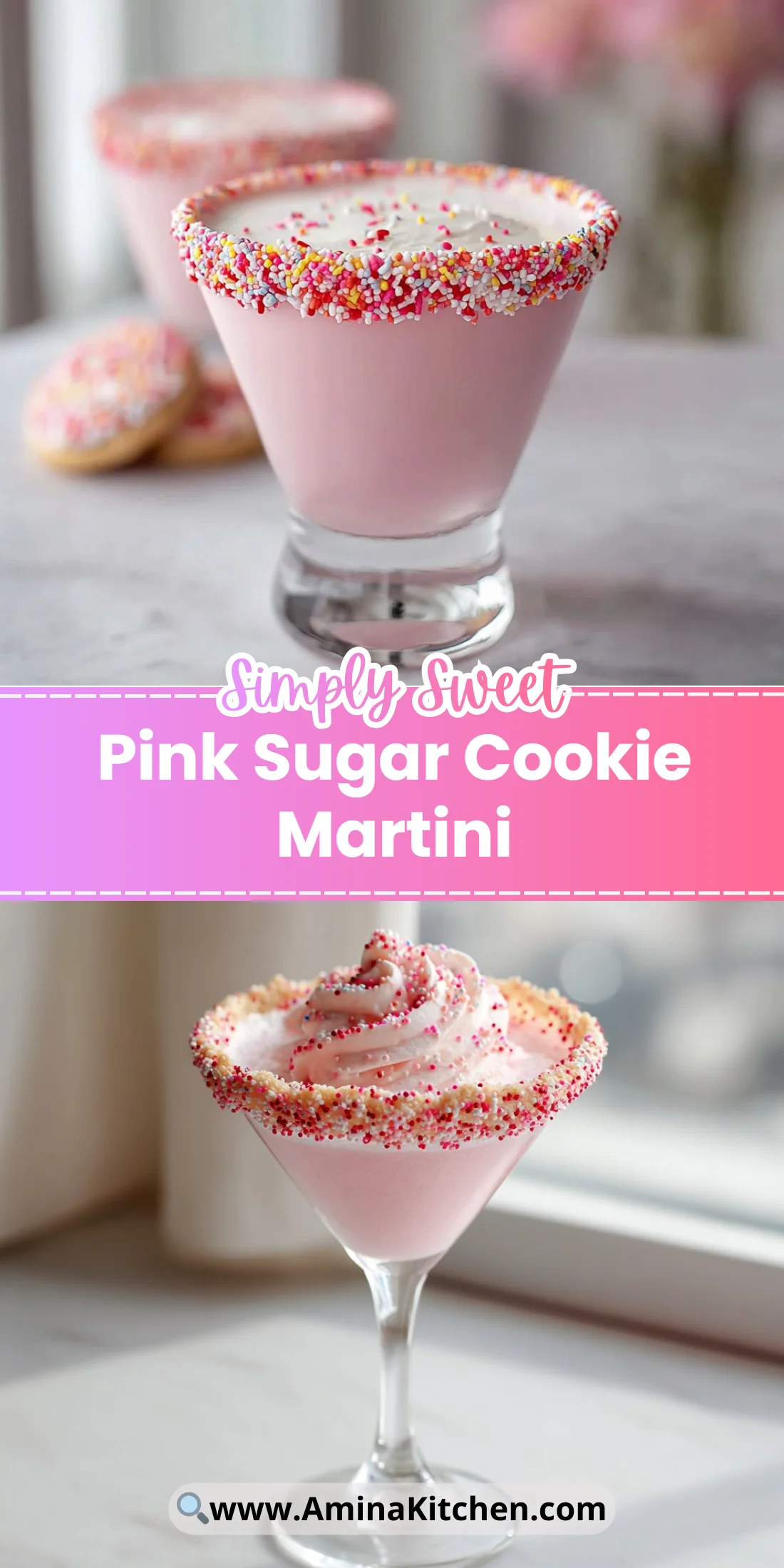 Pink Sugar Cookie Martini