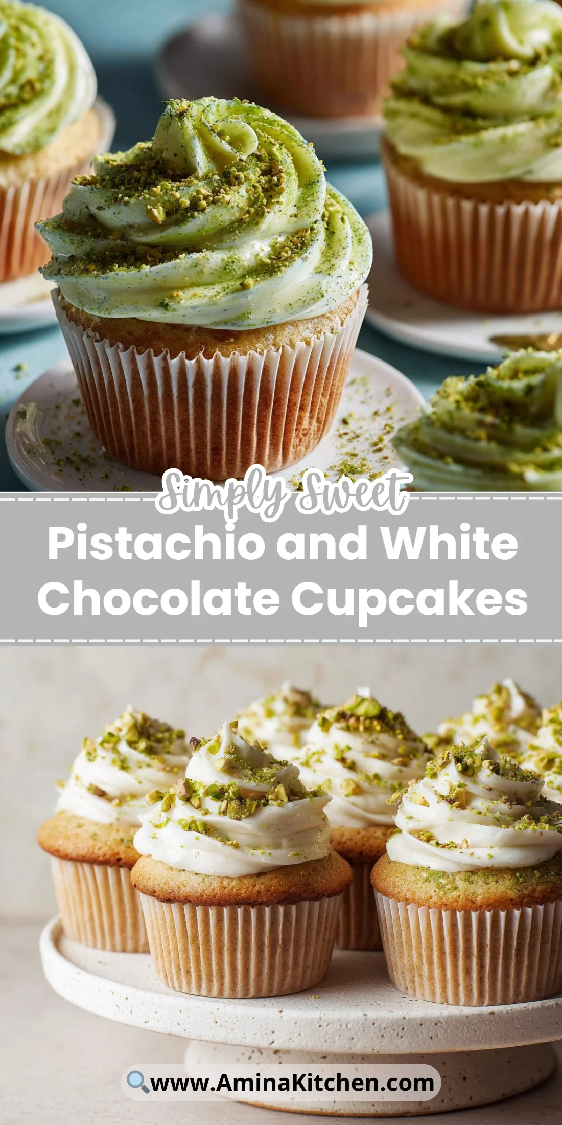 Pistachio and White Chocolate Cupcakes