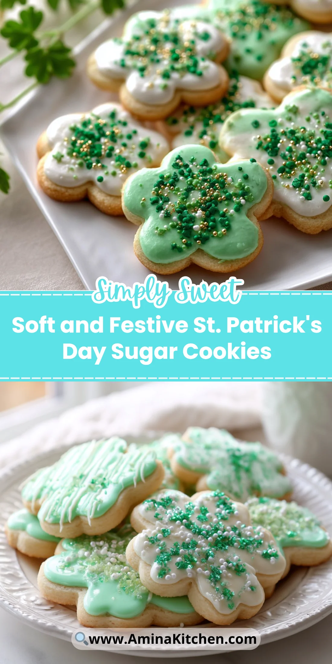 Soft and Festive St. Patrick's Day Sugar Cookies