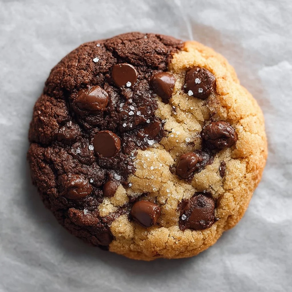 Soft and chewy Brookie cookies displayed on a plate, showcasing their delicious texture.