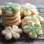 Soft vanilla bean sugar cookies on a plate