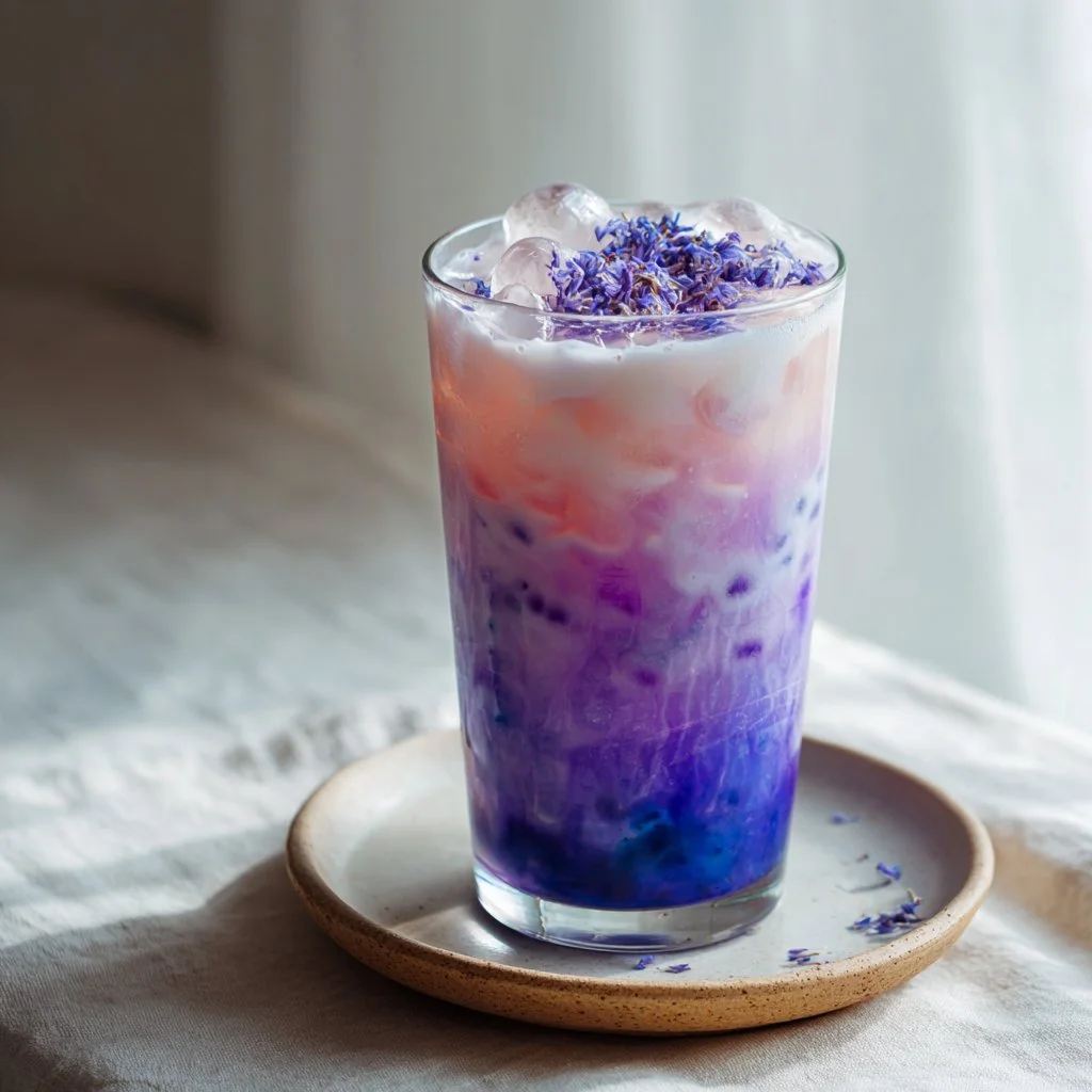 Strawberry Butterfly Pea Flower Boba Tea Recipe