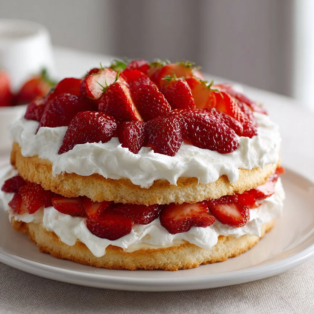 Strawberry Shortcake with Whipped Cream