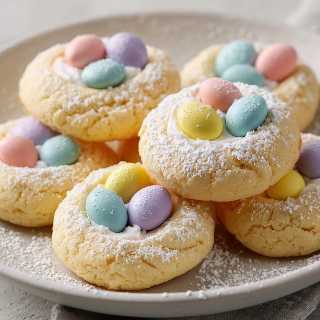 Sugar Cookie Easter Egg Nests
