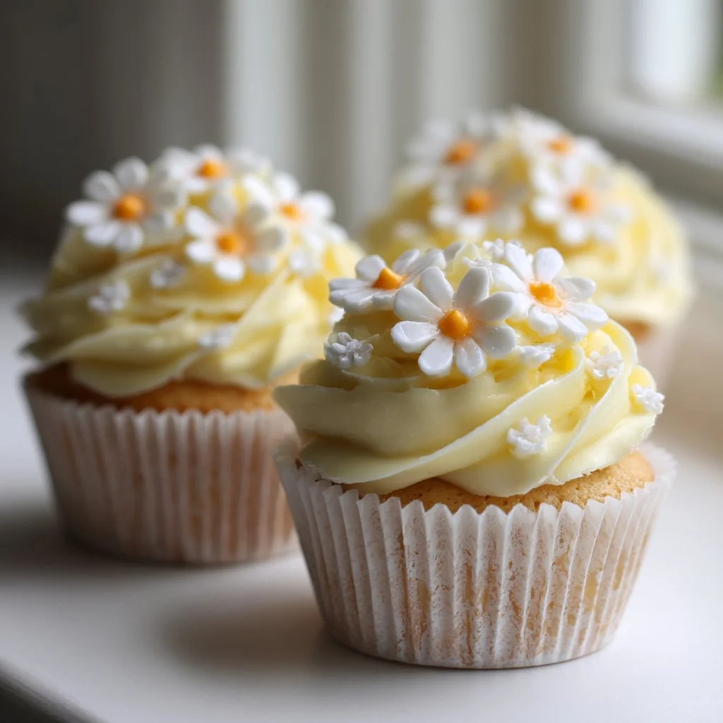 Super Cute Daisy Cupcakes