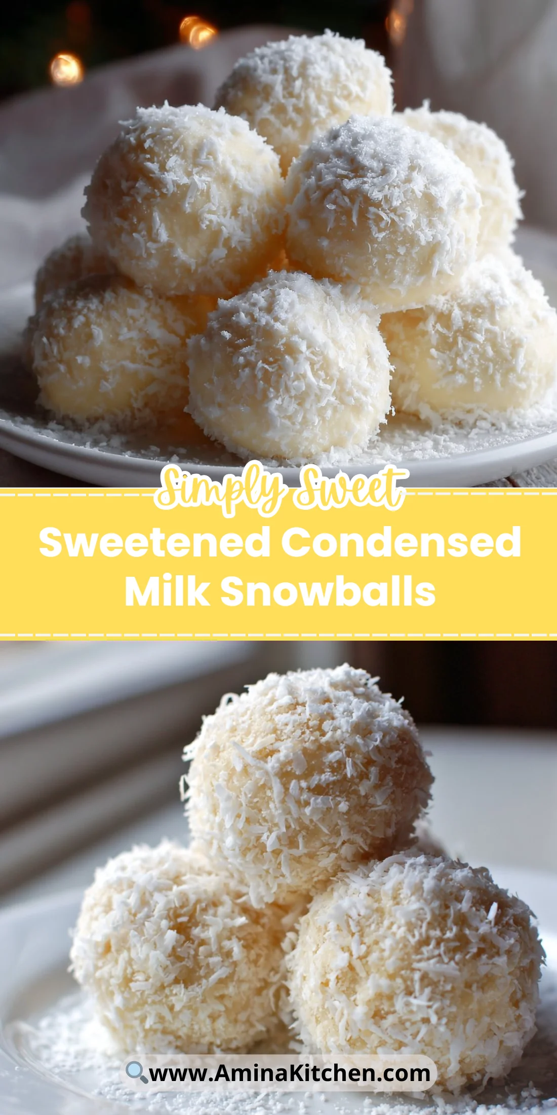 Sweetened Condensed Milk Snowballs