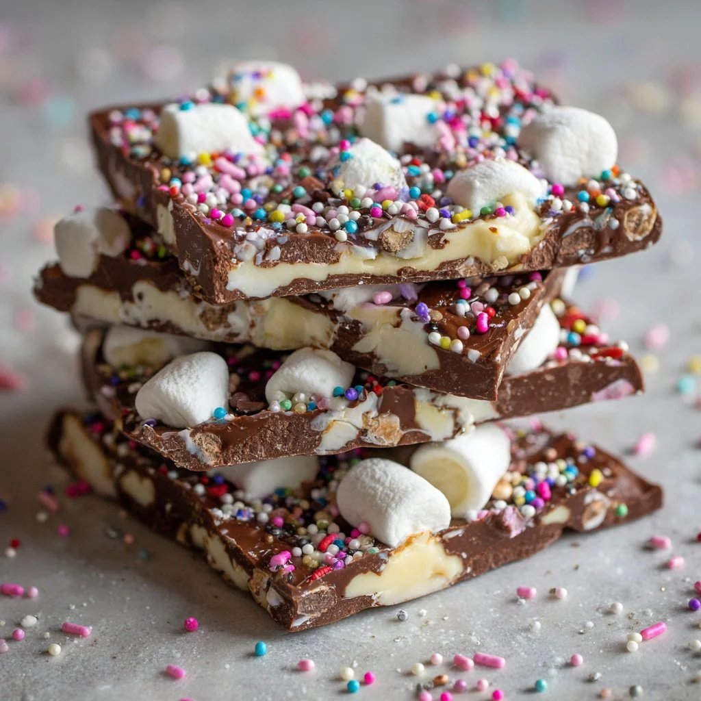 Triple Chocolate Easter Marshmallow Bark