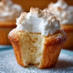 Delicious homemade Angel Food Cupcakes topped with fresh berries