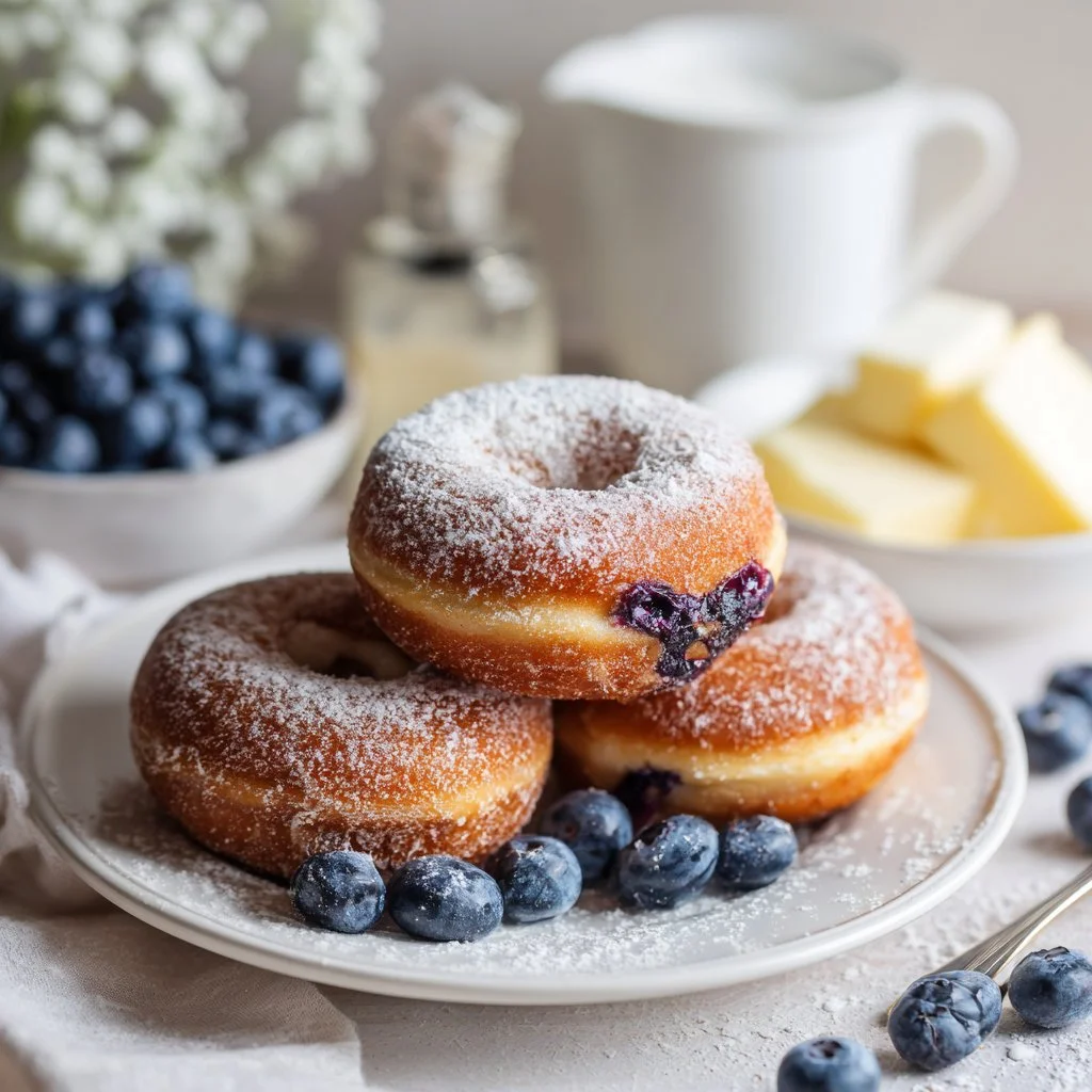 Blueberry Cake Donuts