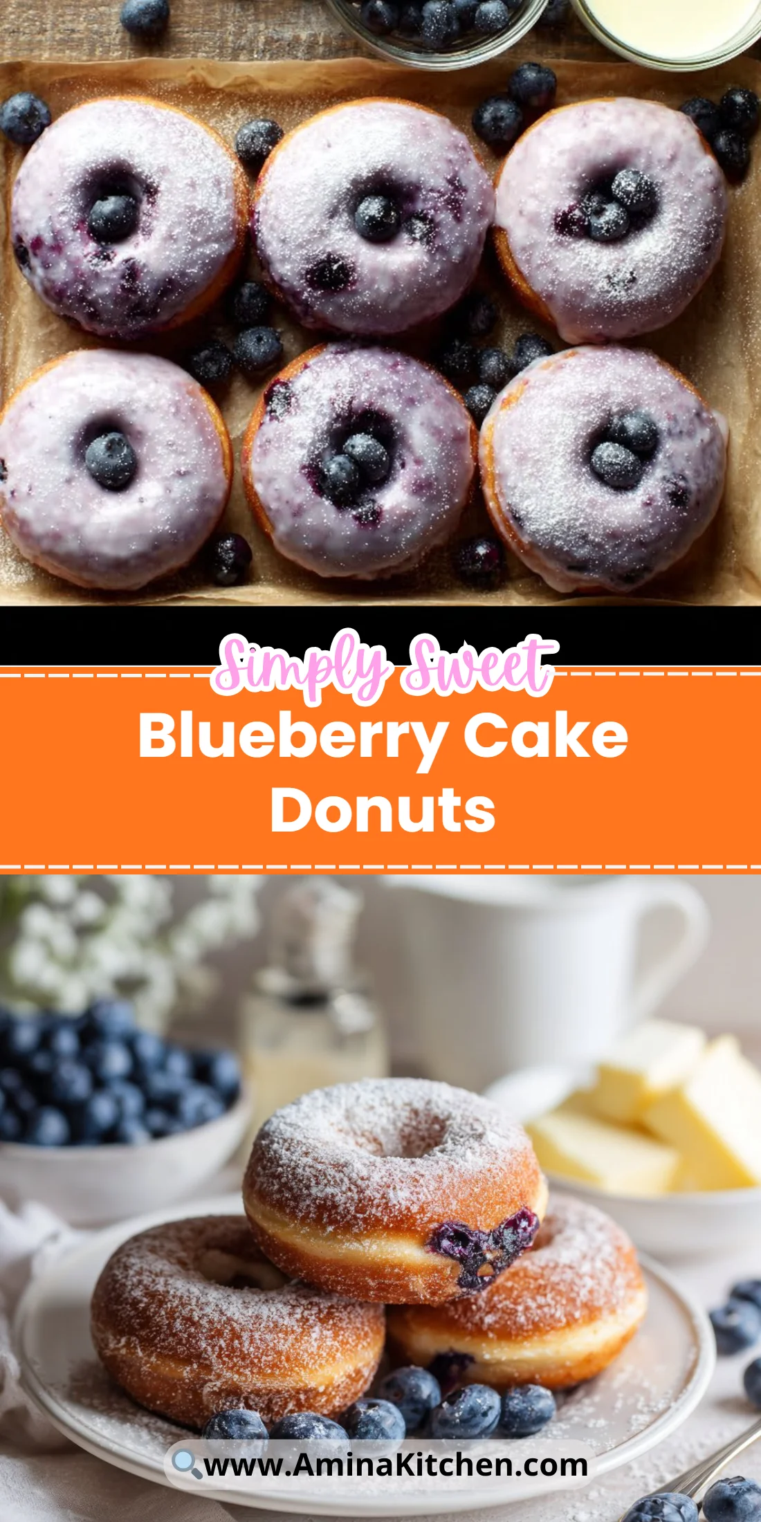Blueberry Cake Donuts