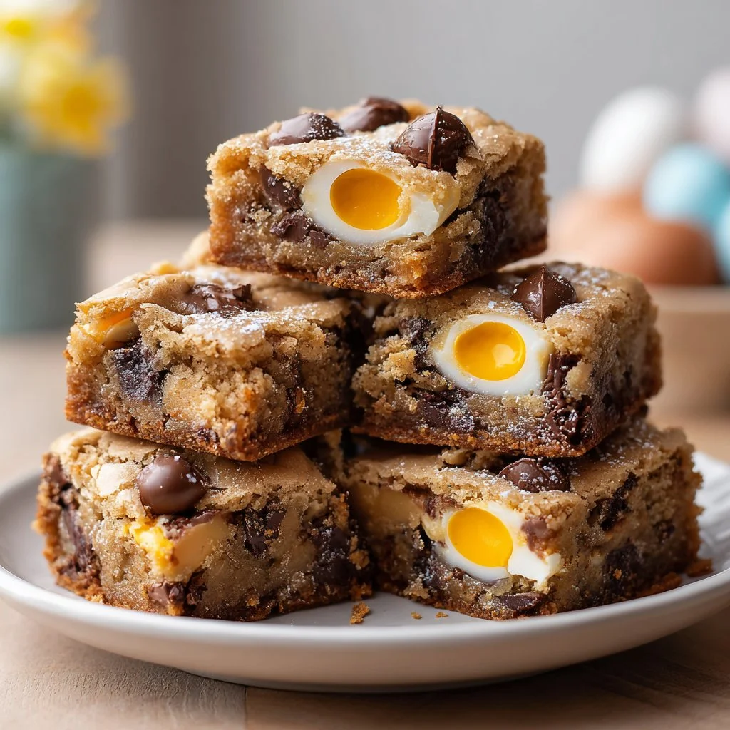 Cadbury Egg Cookie Bars