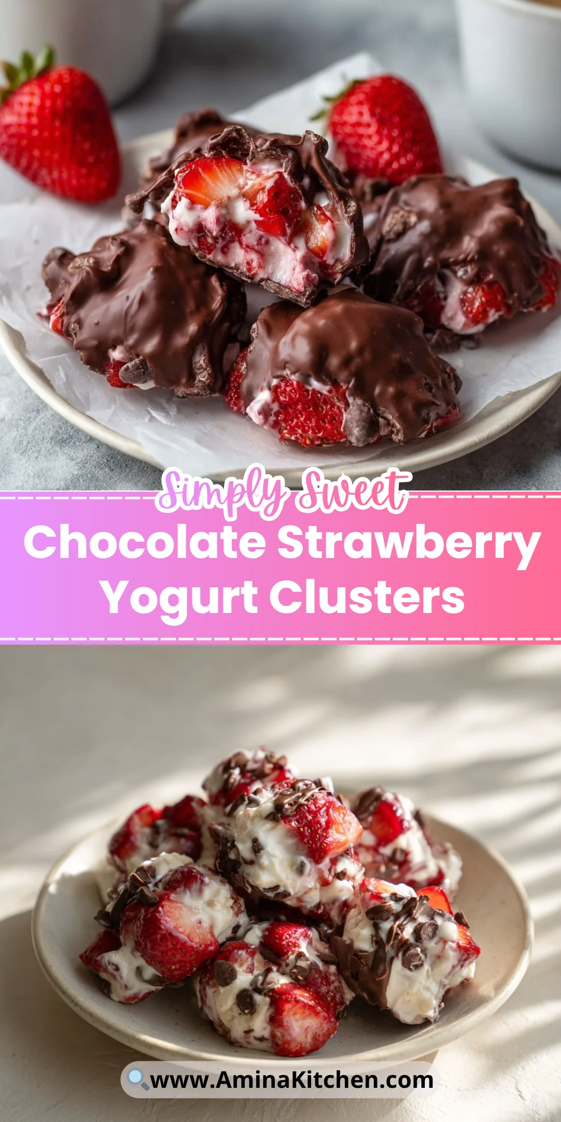 Chocolate Strawberry Yogurt Clusters