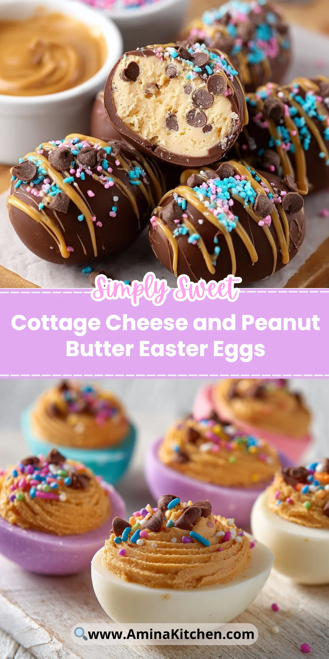 Cottage Cheese and Peanut Butter Easter Eggs