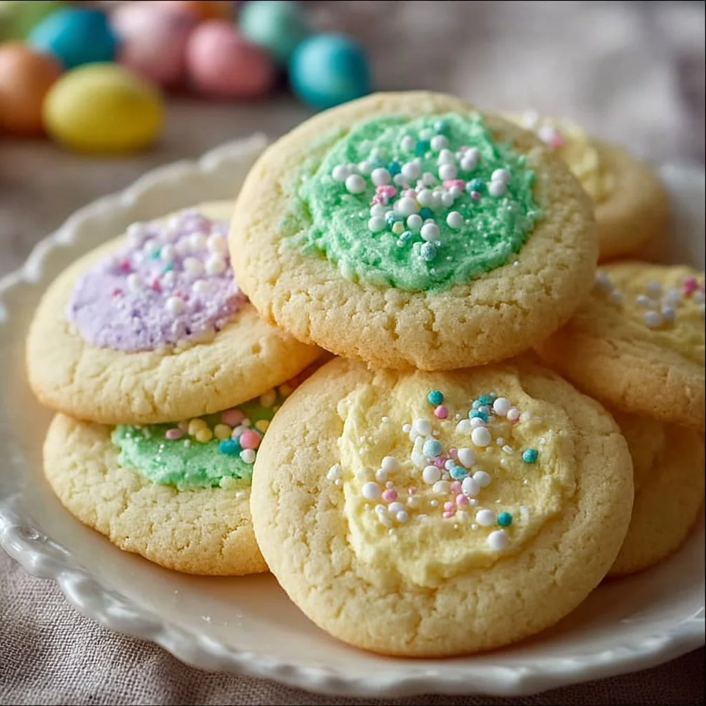Delicious decorated Easter cookies showcasing vibrant colors and festive designs.