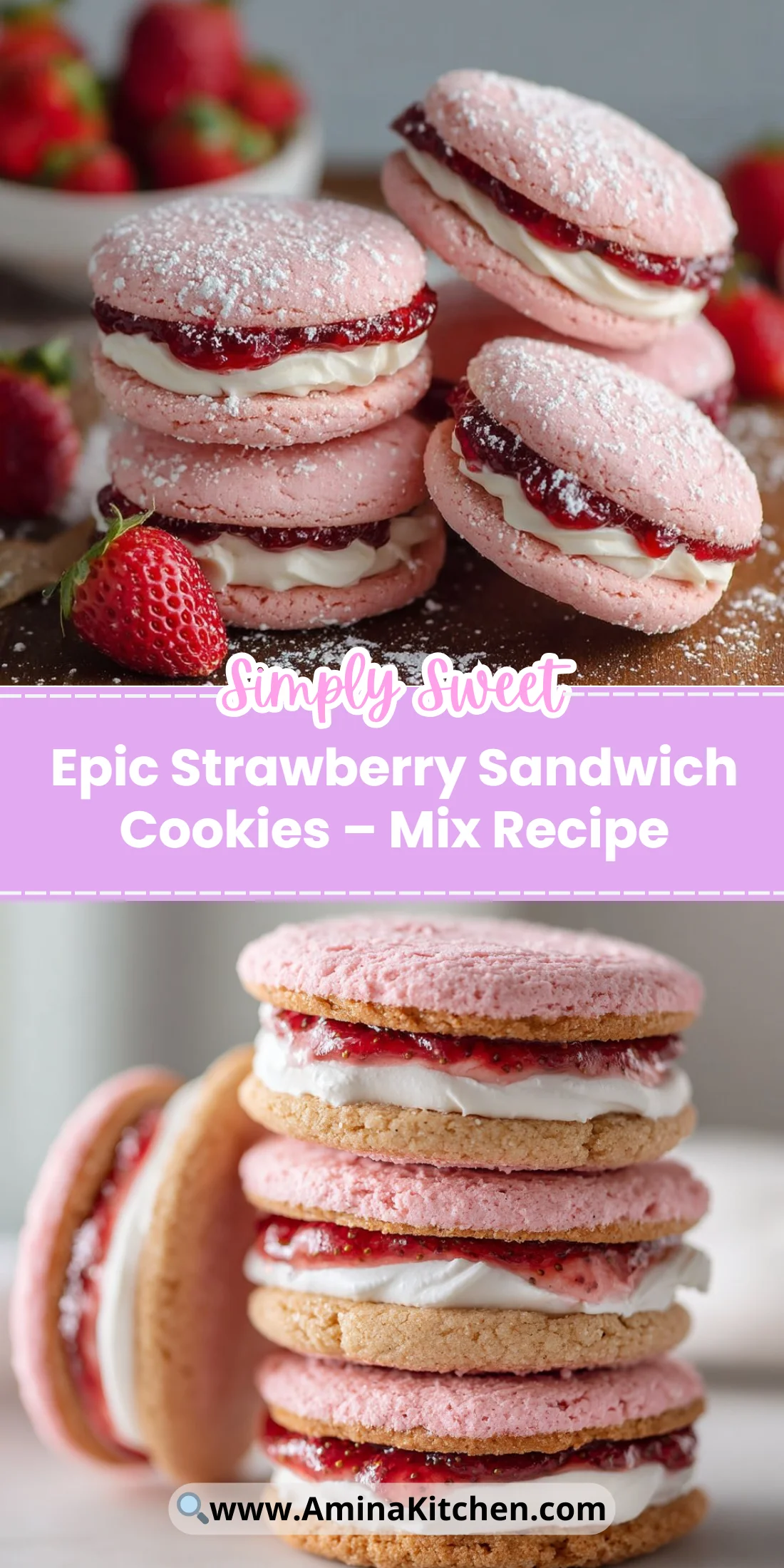 Epic Strawberry Sandwich Cookies – Mix Recipe