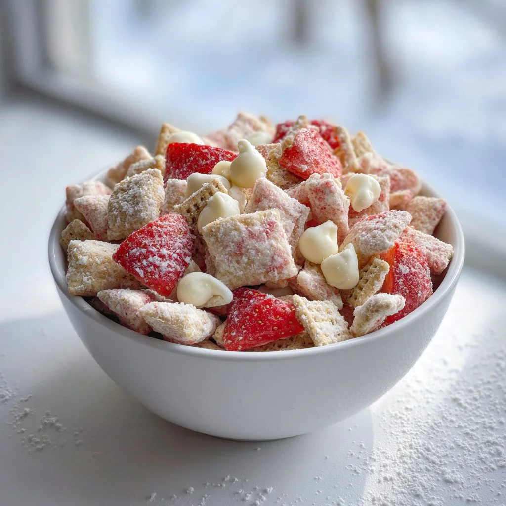 Fluffy Strawberry Shortcake Puppy Chow