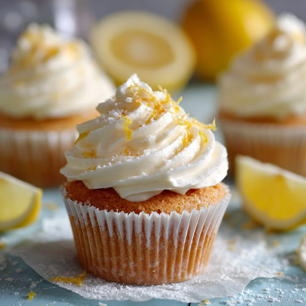 Gluten-Free Lemon Cupcakes with Lemon Frosting