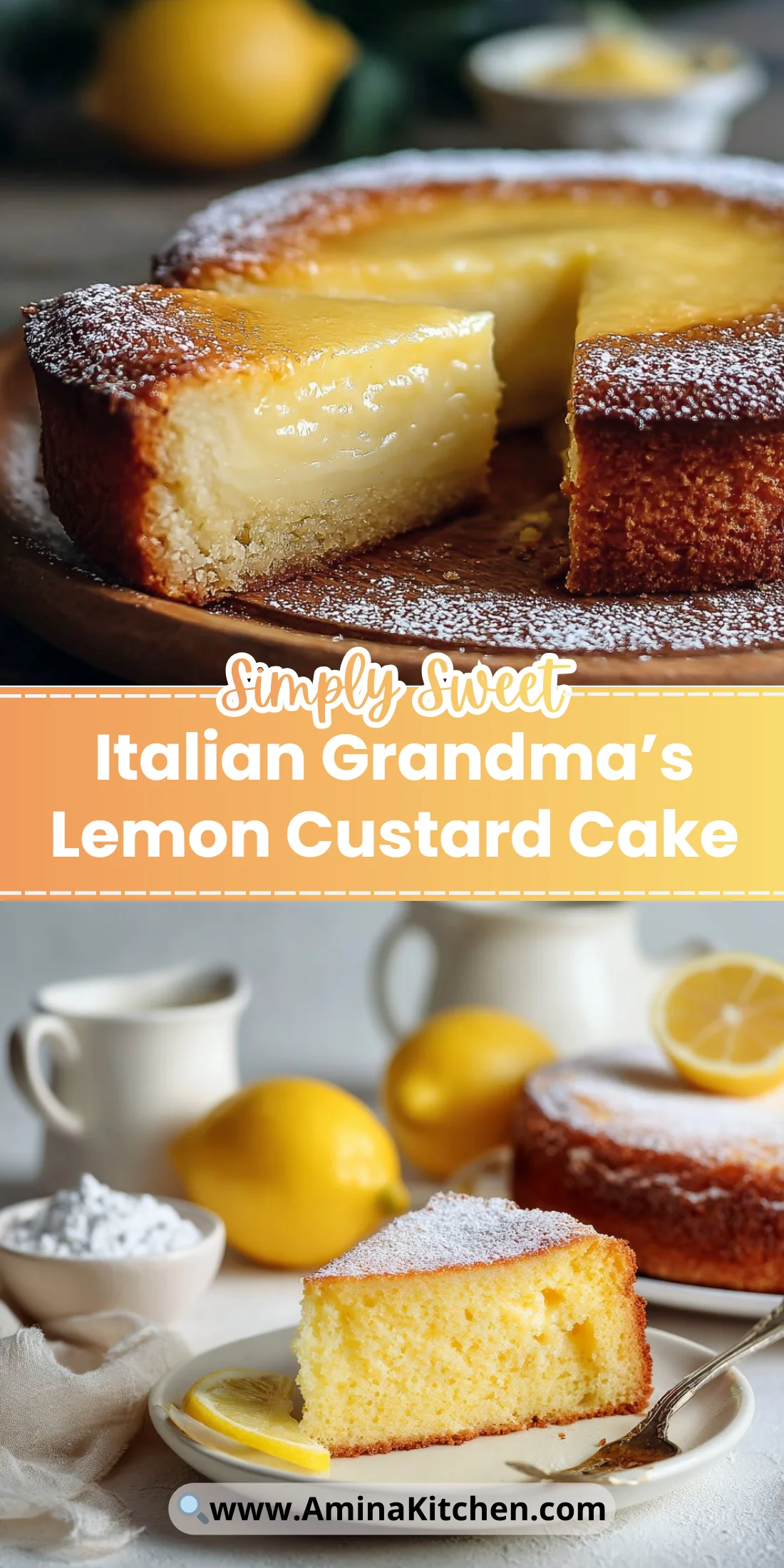 Italian Grandma’s Lemon Custard Cake