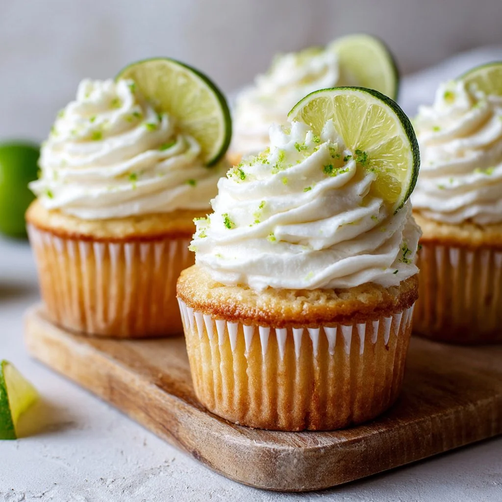 Key Lime Cupcakes with Buttercream Frosting