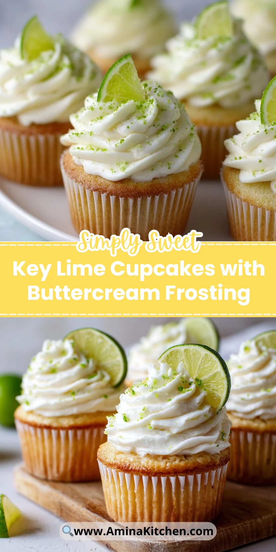 Key Lime Cupcakes with Buttercream Frosting
