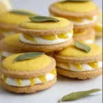 Vegan gluten-free lemon sandwich cookies with lemon curd filling