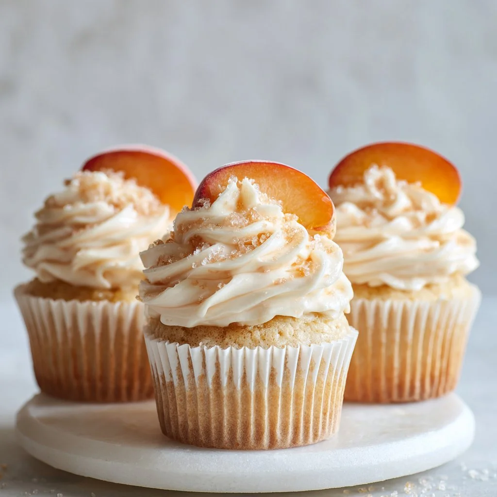 Peach Bellini Cupcakes